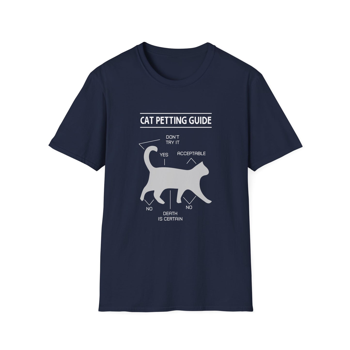 Super Comfortable Cat Petting Guide T-Shirt - Market Nook