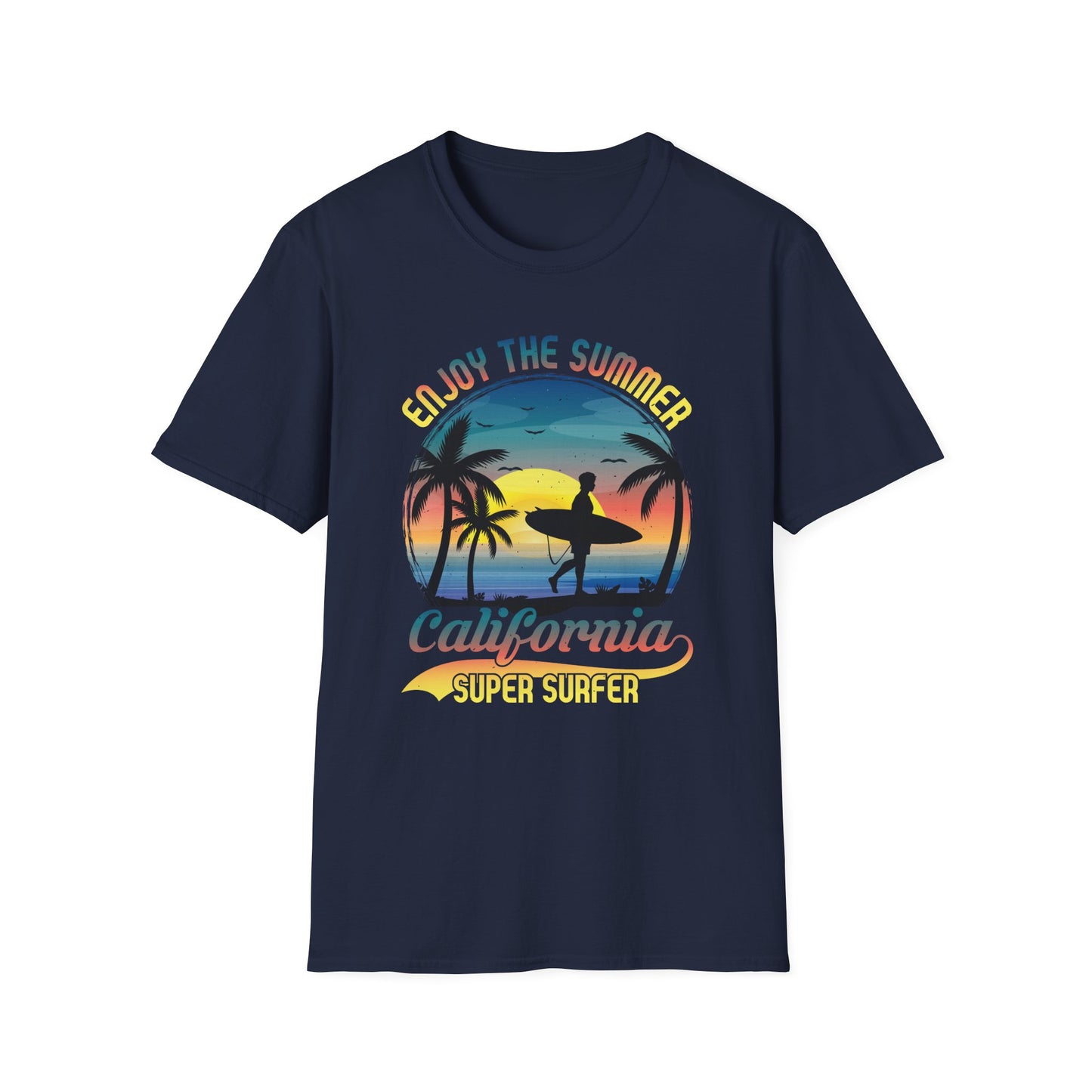 Enjoy The Summer California Super Surfer T-Shirt design