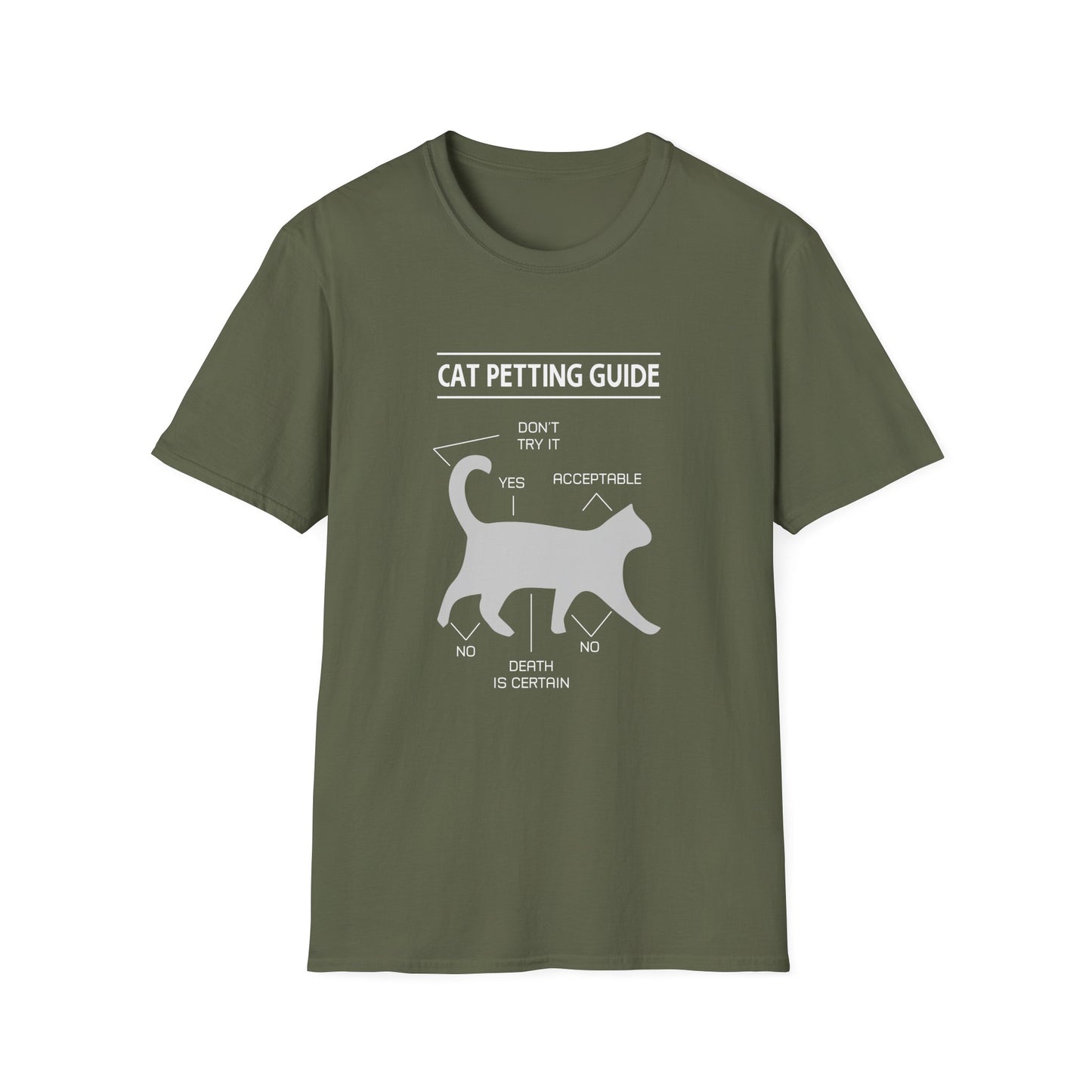 Super Comfortable Cat Petting Guide T-Shirt - Market Nook
