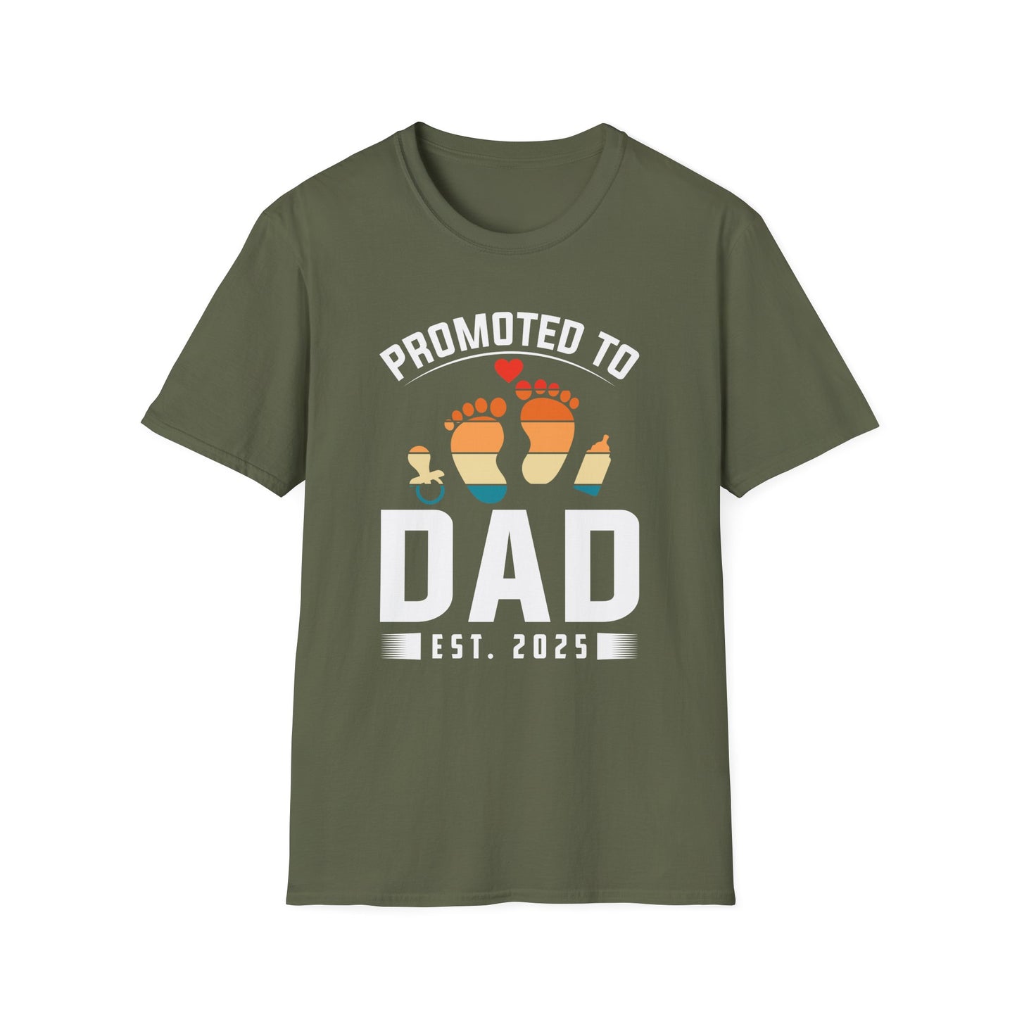 Super Comfortable Promoted To Dad Est. 2025 T-Shirt design