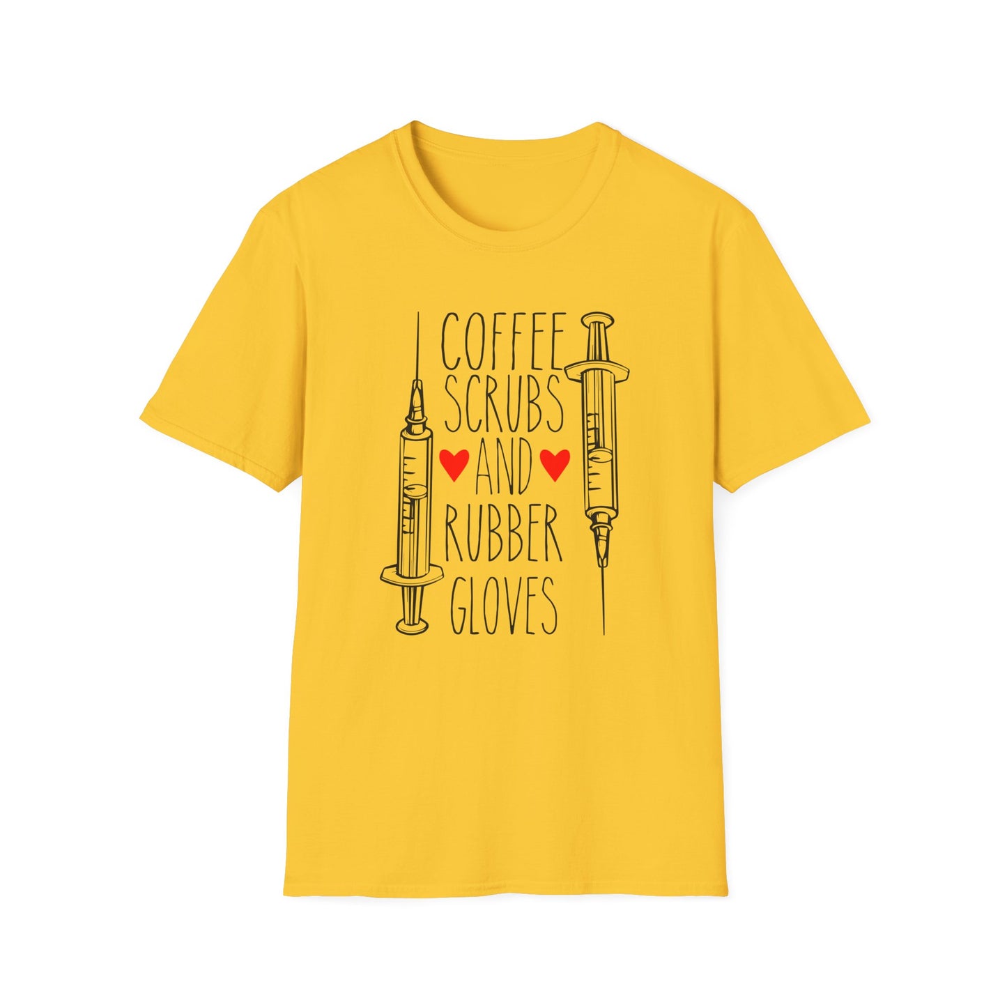 Super Comfortable Coffee Scrubs and Rubber Gloves T-Shirt design - Market Nook