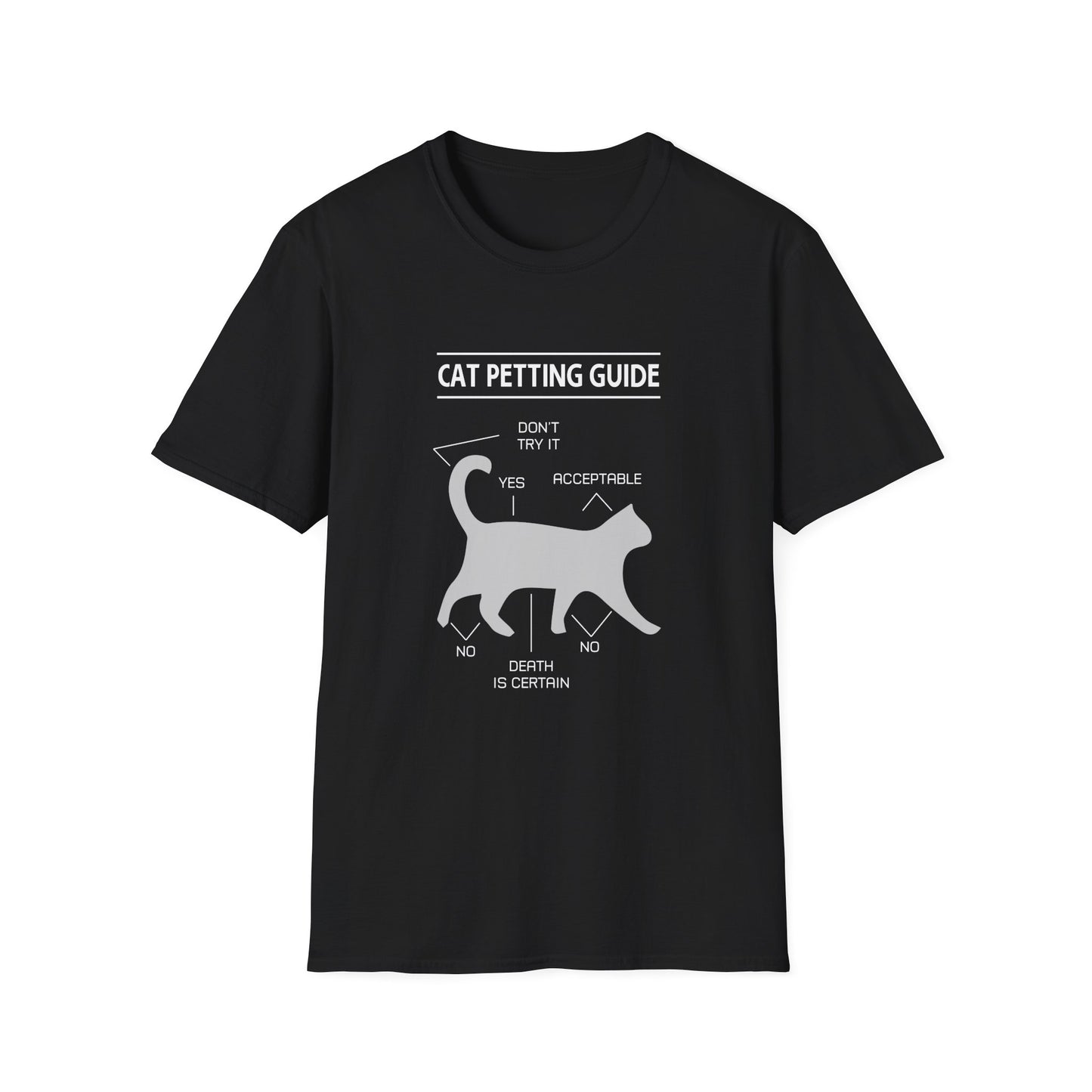 Super Comfortable Cat Petting Guide T-Shirt - Market Nook