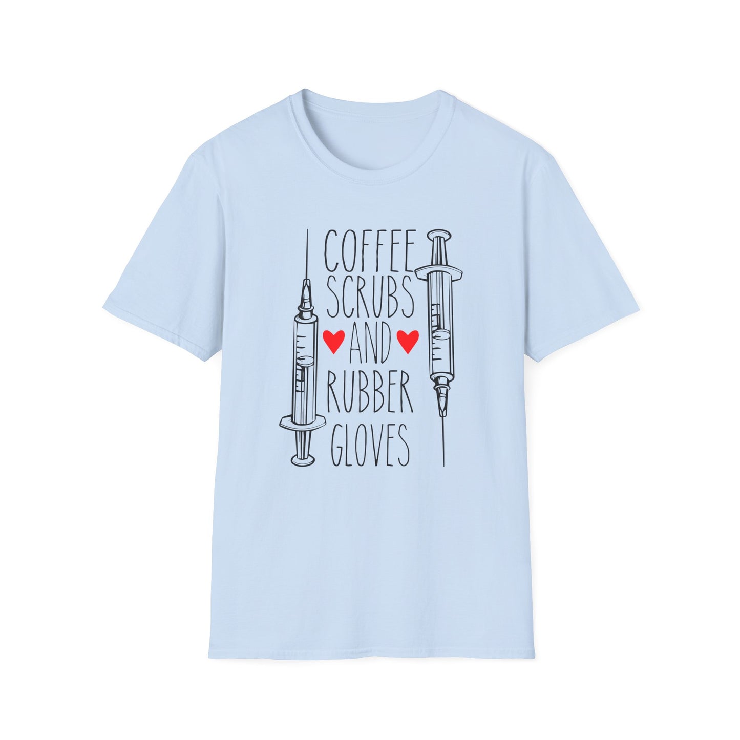Super Comfortable Coffee Scrubs and Rubber Gloves T-Shirt design - Market Nook