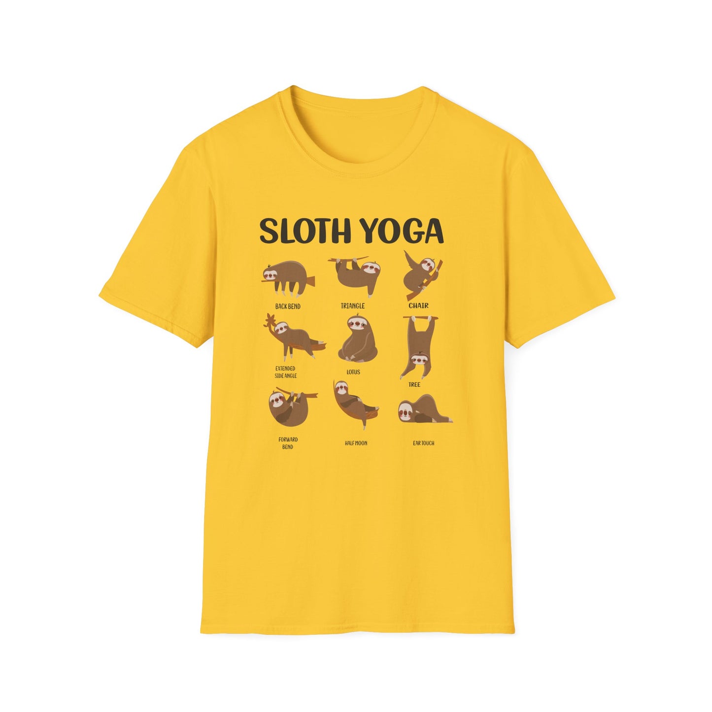 Super Comfortable Sloth Yoga T-Shirt design - V2 - Market Nook