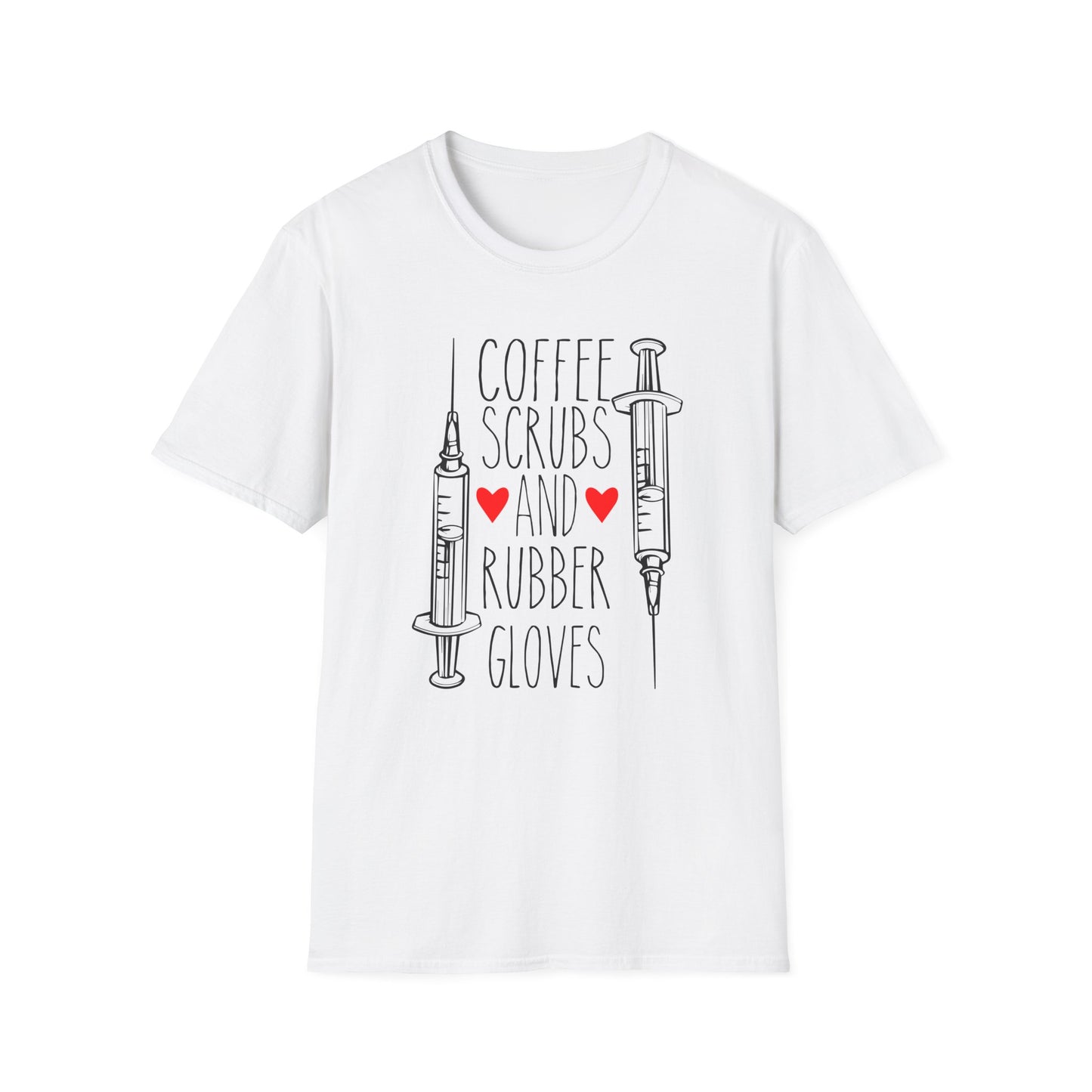 Super Comfortable Coffee Scrubs and Rubber Gloves T-Shirt design - Market Nook