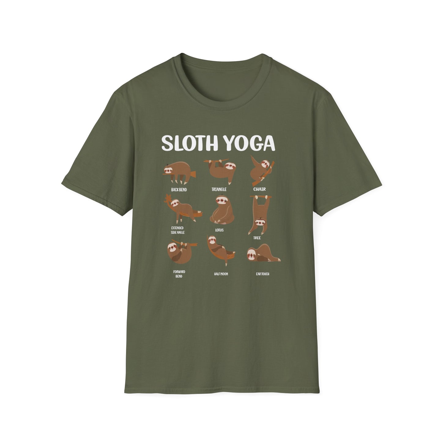 Super Comfortable Sloth Yoga T-Shirt design - Market Nook