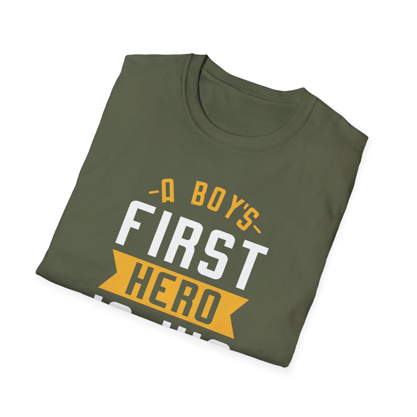 Super Comfortable A Boy's First Hero Is His Dad T-Shirt design