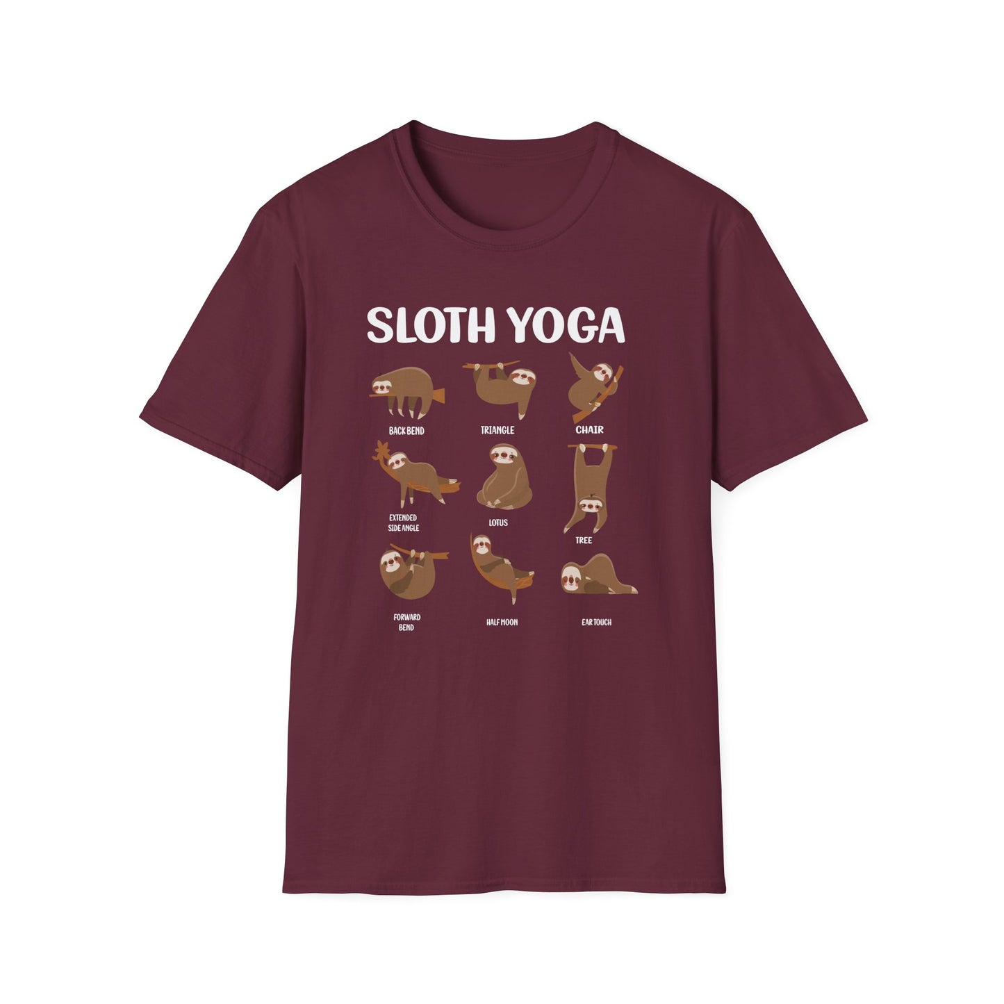 Super Comfortable Sloth Yoga T-Shirt design - Market Nook