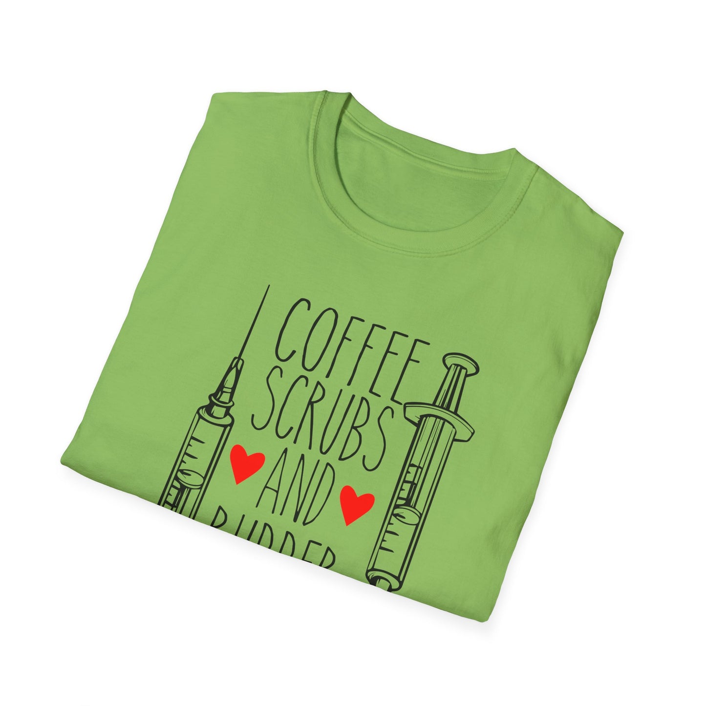 Super Comfortable Coffee Scrubs and Rubber Gloves  T-Shirt design - Market Nook