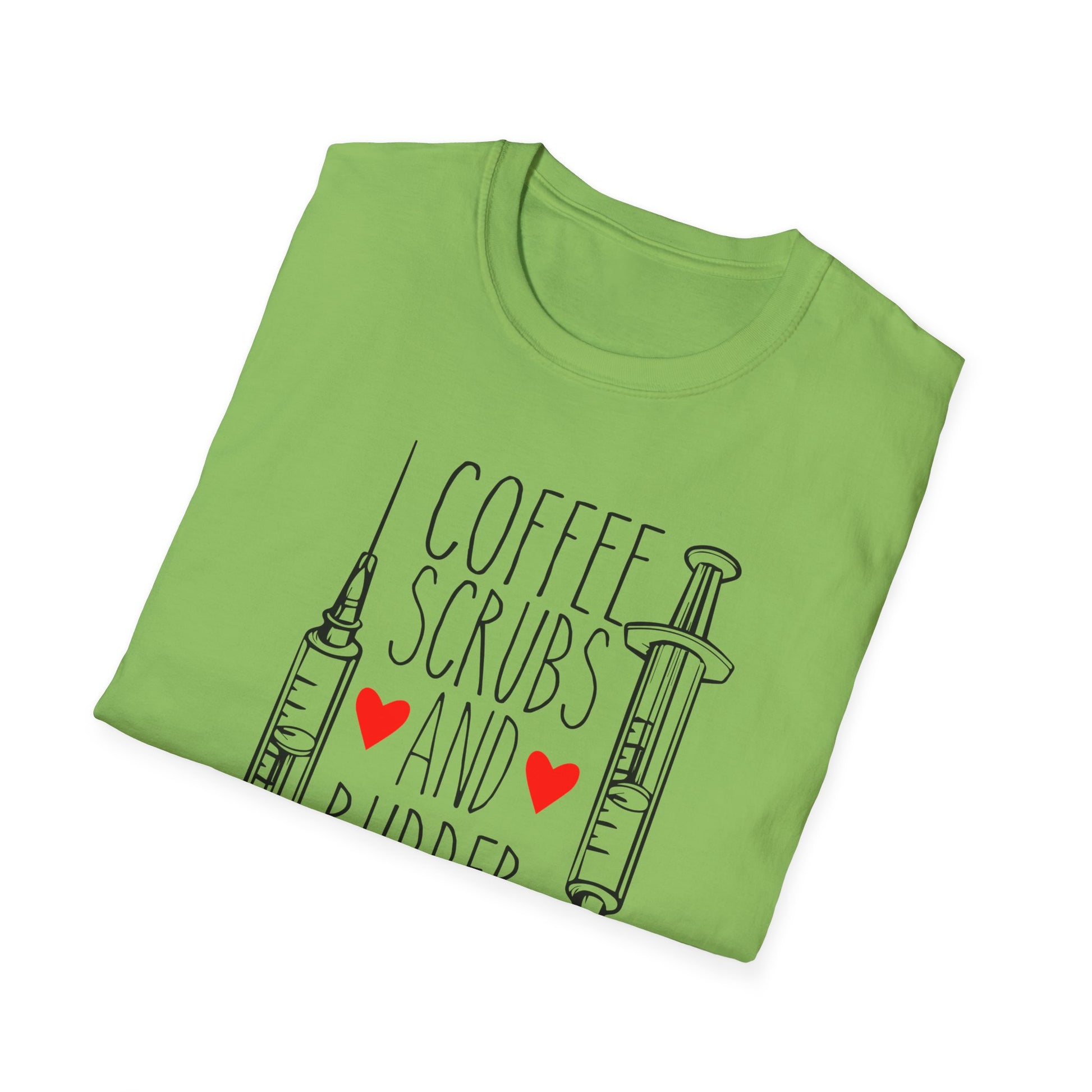 Super Comfortable Coffee Scrubs and Rubber Gloves  T-Shirt design - Market Nook