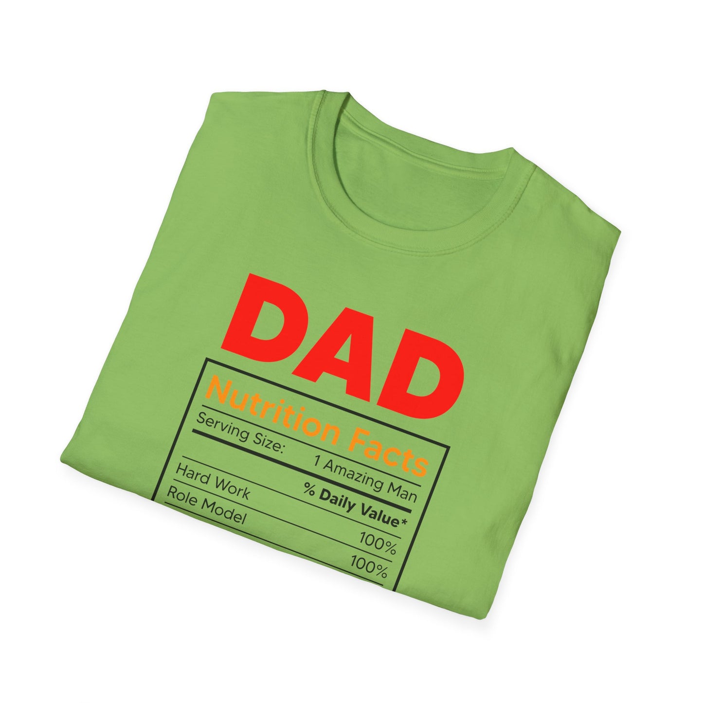 Super Comfortable Dad Nutrition Facts T-Shirt design