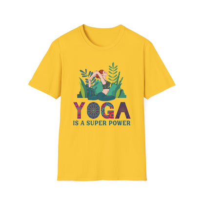 Super Comfortable Yoga Is A Super Power T-Shirt design - Market Nook