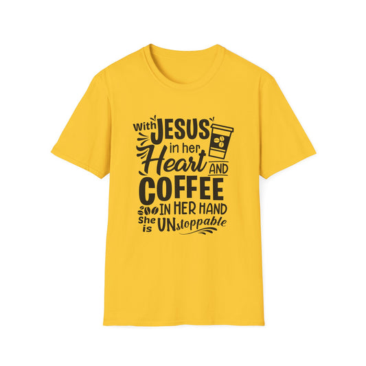 Beautiful Religious Message With Jesus In Her Heart... T-Shirt - V2 - Market Nook