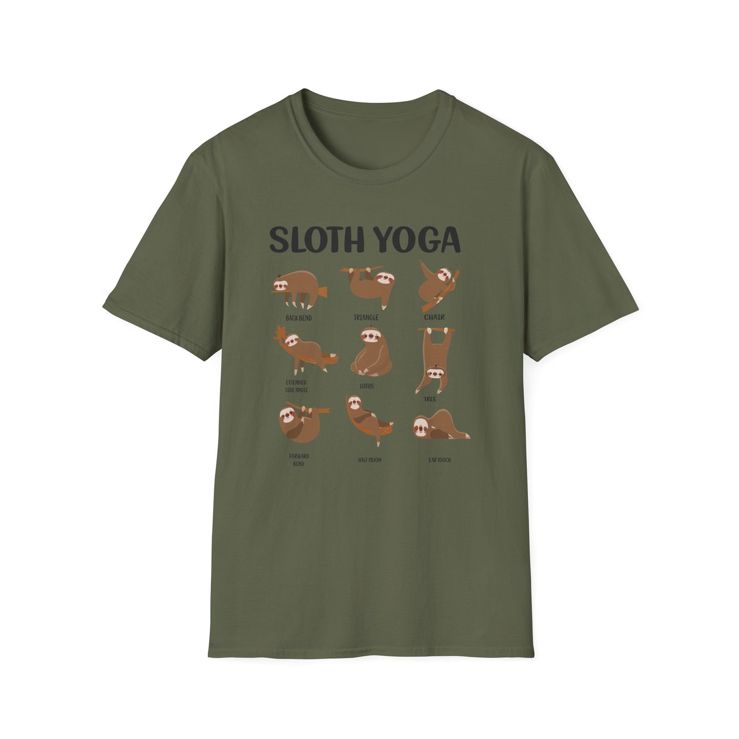 Super Comfortable Sloth Yoga T-Shirt design - V2 - Market Nook