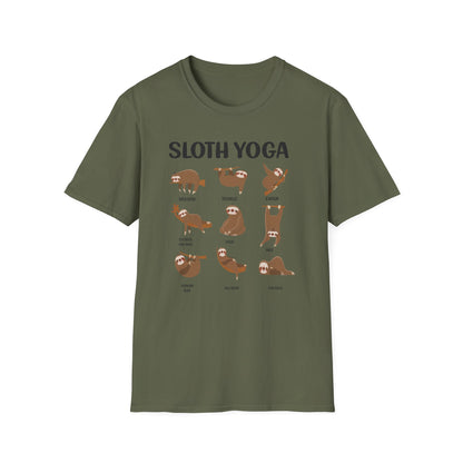 Super Comfortable Sloth Yoga T-Shirt design - V2 - Market Nook