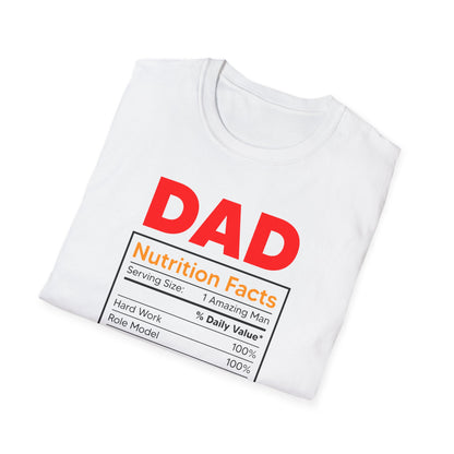 Super Comfortable Dad Nutrition Facts T-Shirt design