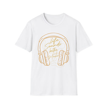 Life Sounds Better With Music T-Shirt design