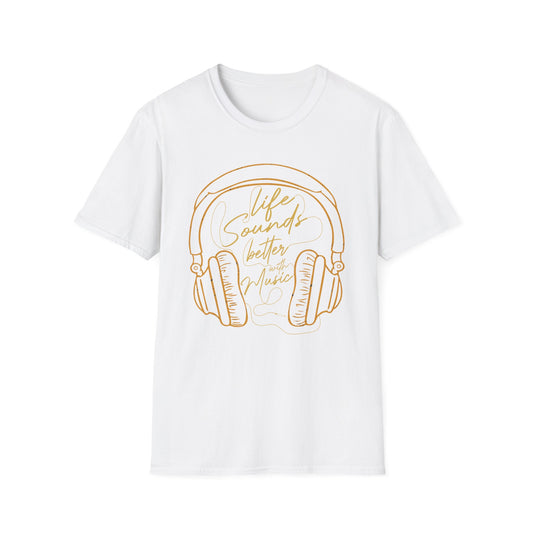 Life Sounds Better With Music T-Shirt design