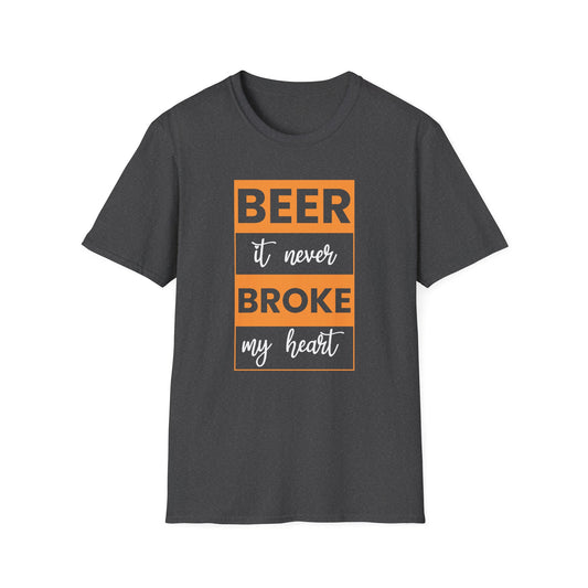 Super Comfortable Beer It Never Broke My Heart T-Shirt design - Market Nook