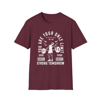 Super Comfortable You Are Your Only Limit GYM T-Shirt - Market Nook