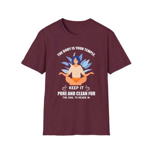 Super Comfortable The Body Is Your Temple T-Shirt design - V2 - Market Nook