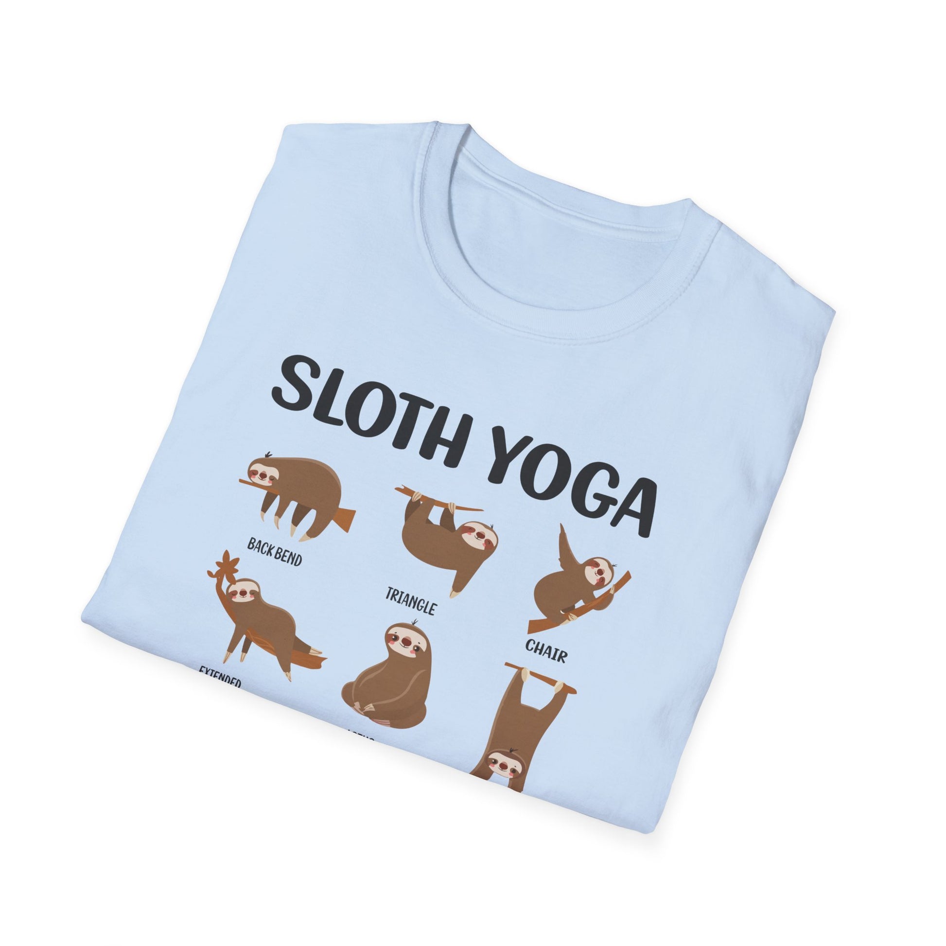 Super Comfortable Sloth Yoga T-Shirt design - V2 - Market Nook