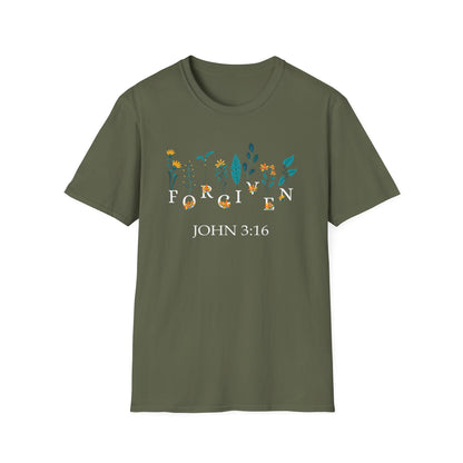 Super Comfortable Forgiven John 3:16 T-Shirt - Market Nook