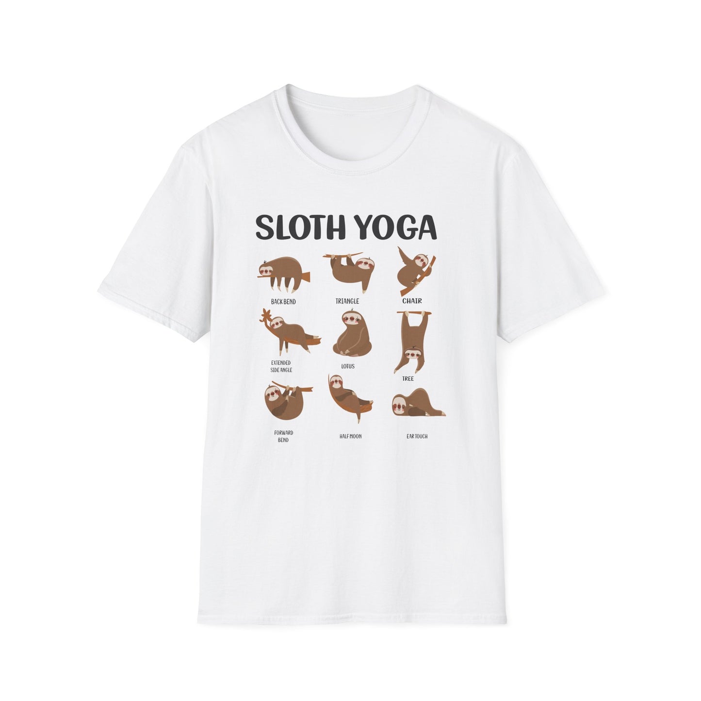 Super Comfortable Sloth Yoga T-Shirt design - V2 - Market Nook