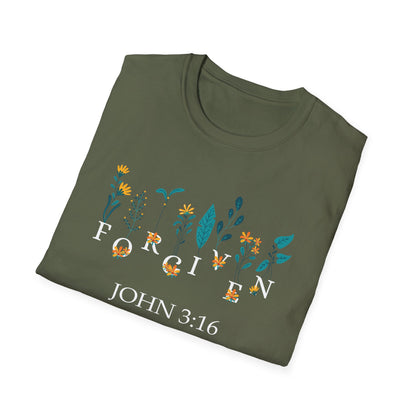 Super Comfortable Forgiven John 3:16 T-Shirt - Market Nook