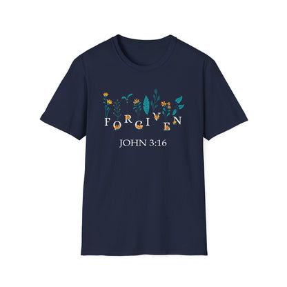 Super Comfortable Forgiven John 3:16 T-Shirt - Market Nook