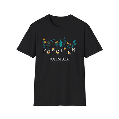 Super Comfortable Forgiven John 3:16 T-Shirt - Market Nook