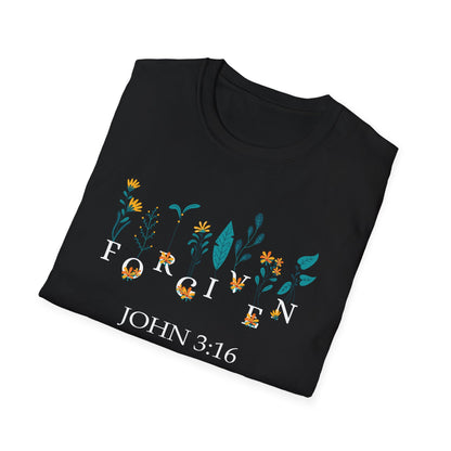 Super Comfortable Forgiven John 3:16 T-Shirt - Market Nook