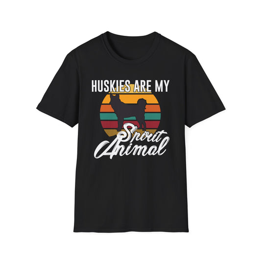 Super Comfortable Huskies Are My Spirit Animal Dogs T-Shirt - Market Nook
