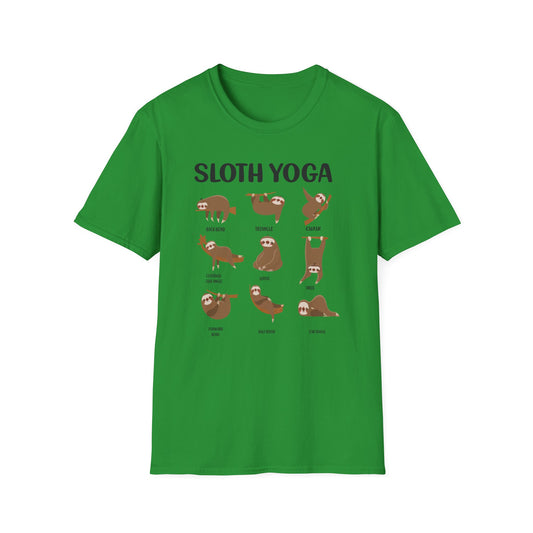 Super Comfortable Sloth Yoga T-Shirt design - V2 - Market Nook