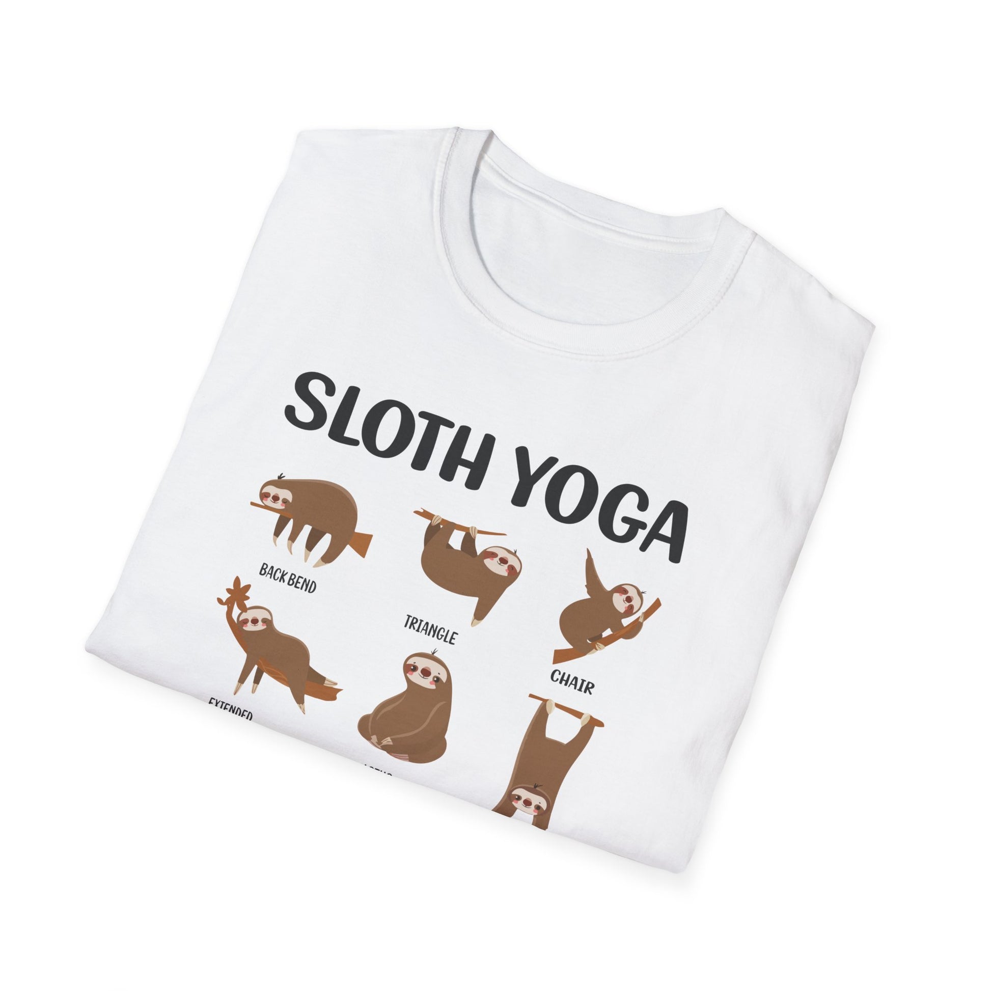 Super Comfortable Sloth Yoga T-Shirt design - V2 - Market Nook
