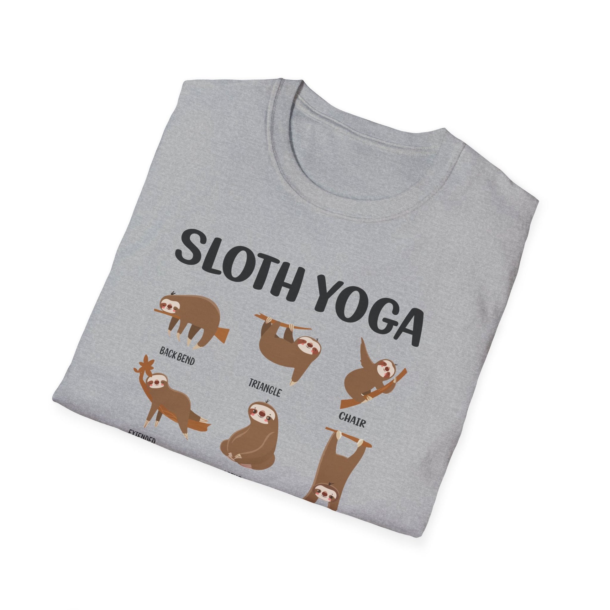 Super Comfortable Sloth Yoga T-Shirt design - V2 - Market Nook