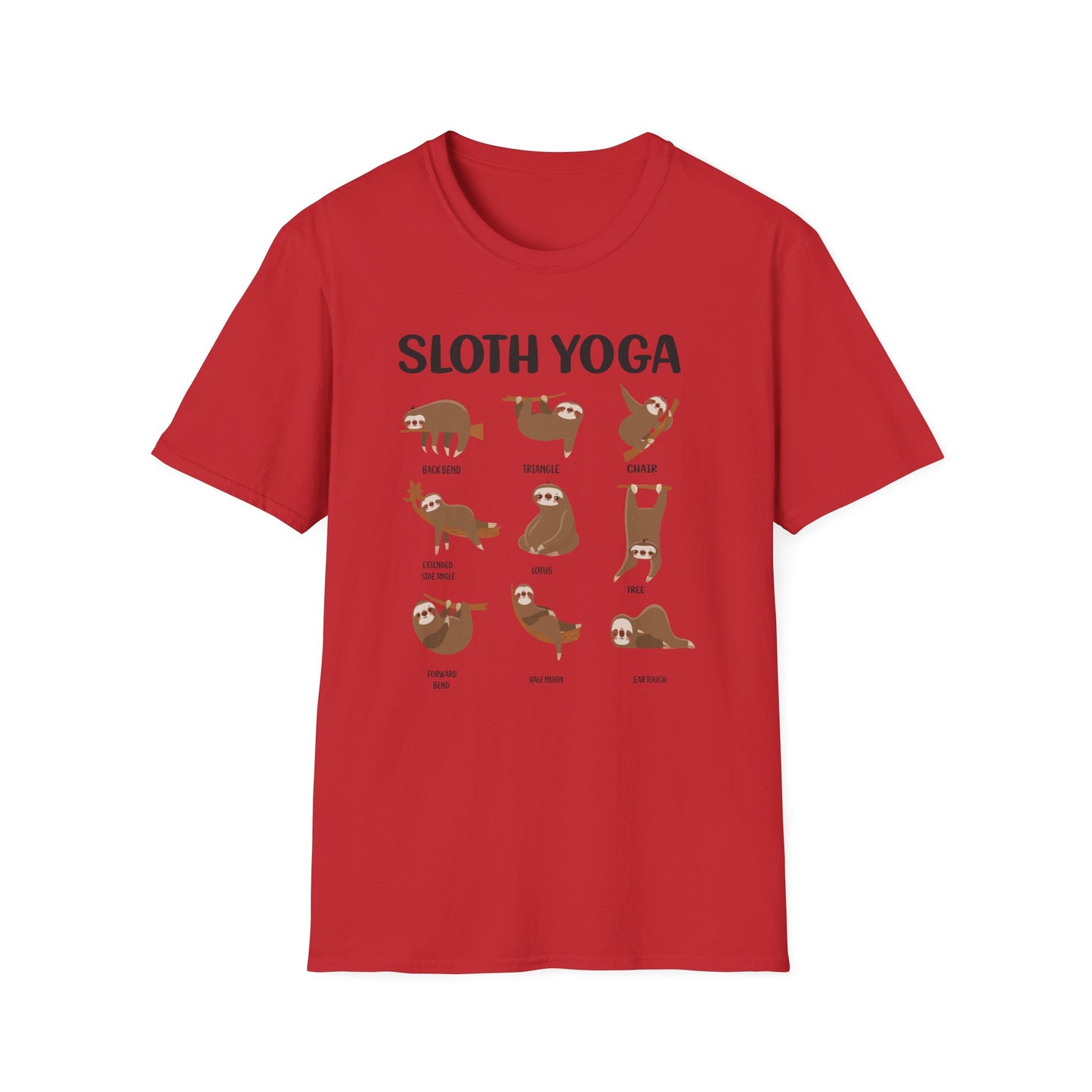Super Comfortable Sloth Yoga T-Shirt design - V2 - Market Nook