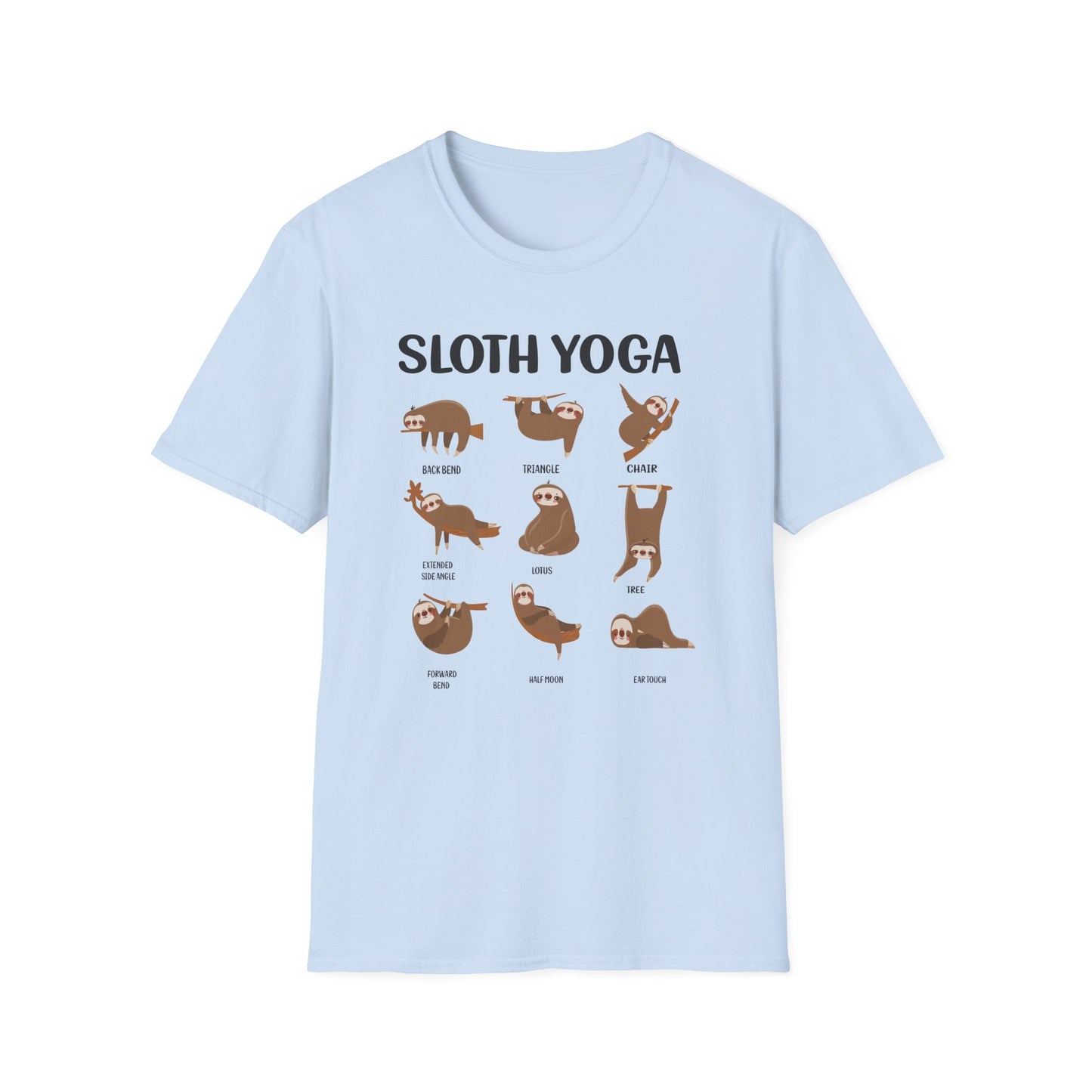 Super Comfortable Sloth Yoga T-Shirt design - V2 - Market Nook