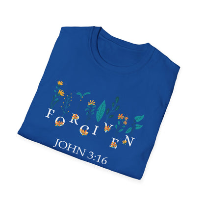Super Comfortable Forgiven John 3:16 T-Shirt - Market Nook
