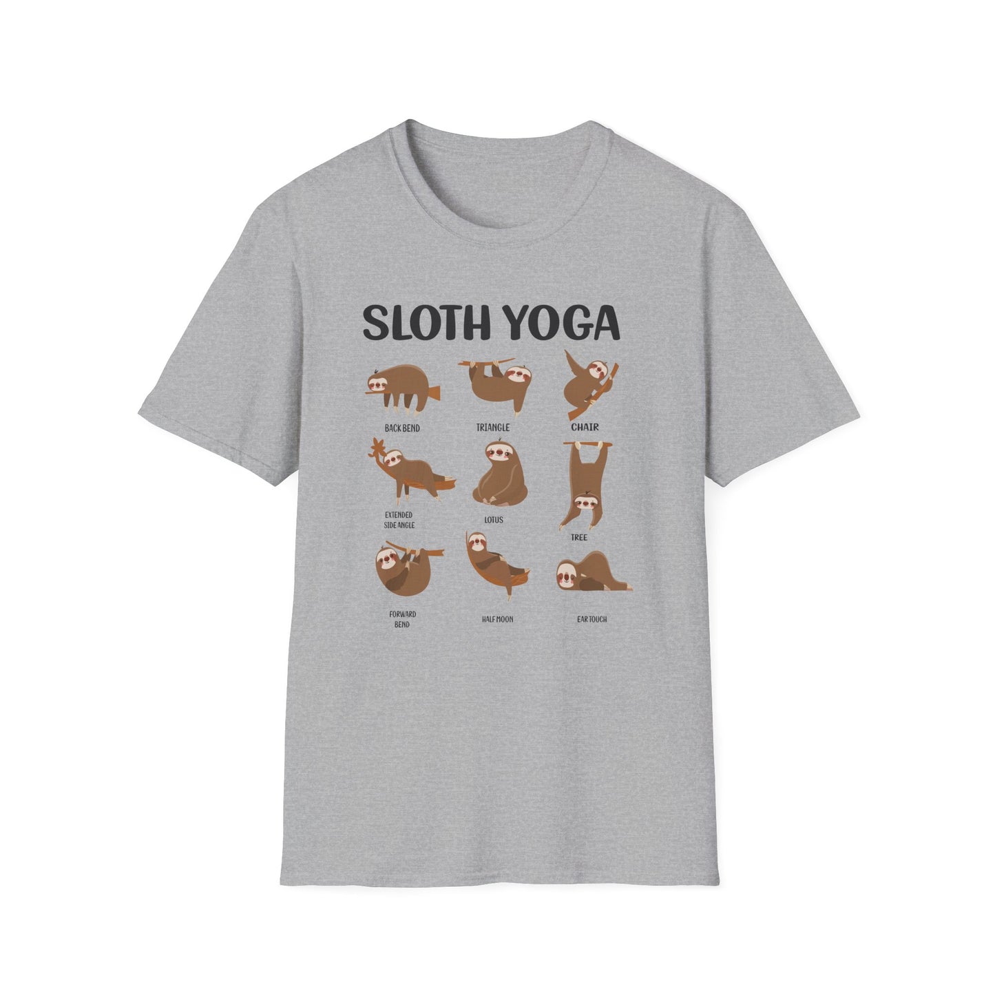Super Comfortable Sloth Yoga T-Shirt design - V2 - Market Nook