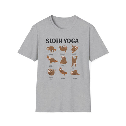 Super Comfortable Sloth Yoga T-Shirt design - V2 - Market Nook