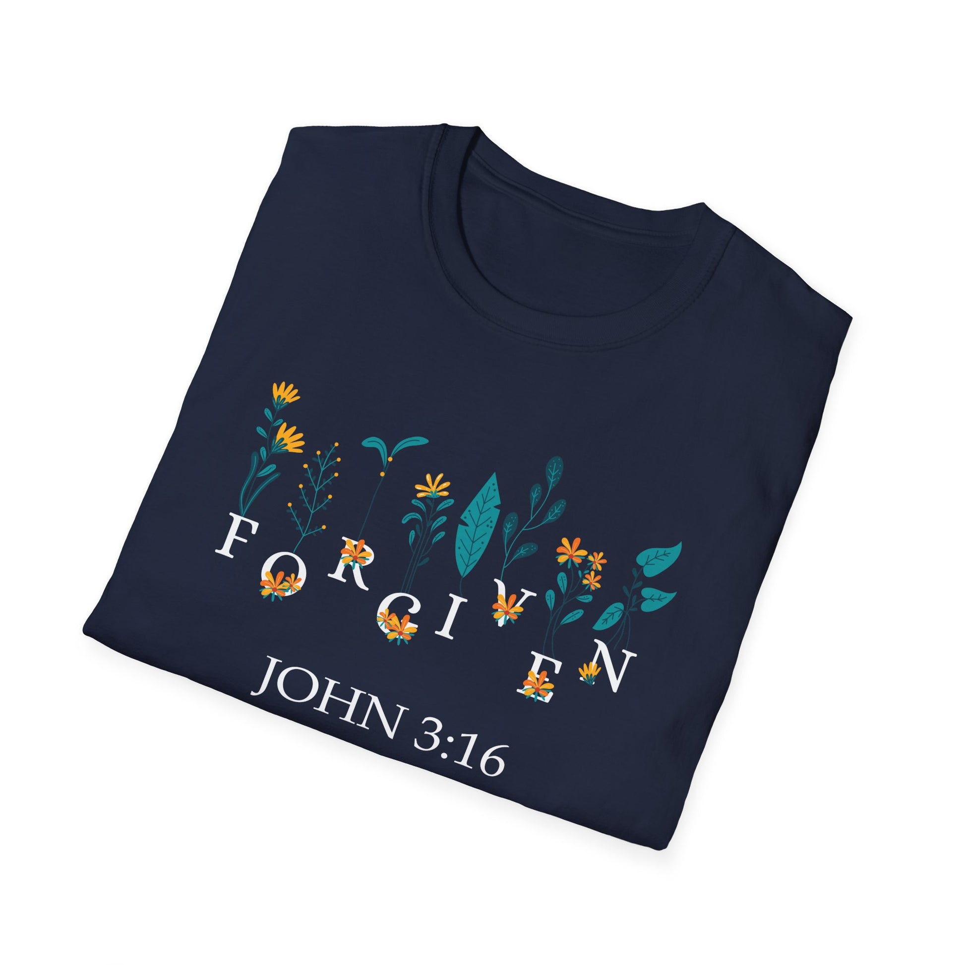 Super Comfortable Forgiven John 3:16 T-Shirt - Market Nook