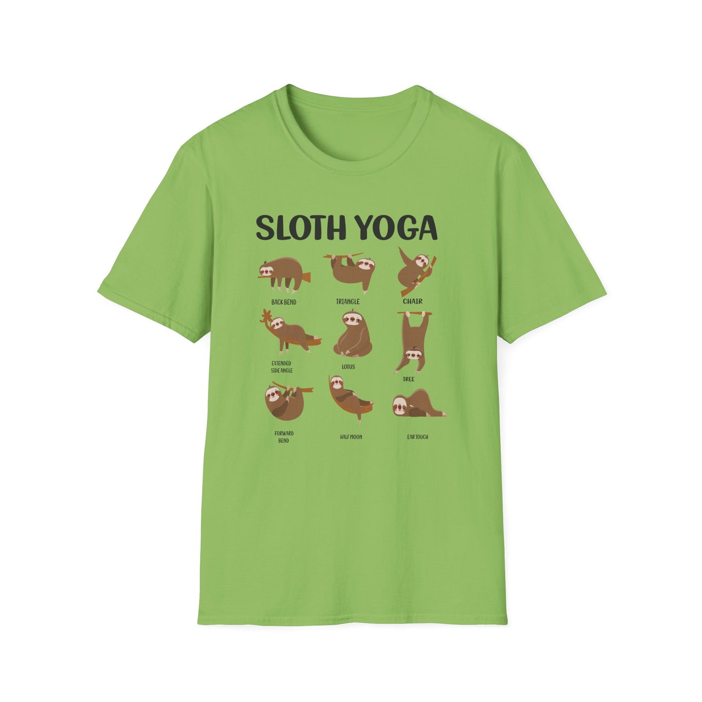 Super Comfortable Sloth Yoga T-Shirt design - V2 - Market Nook