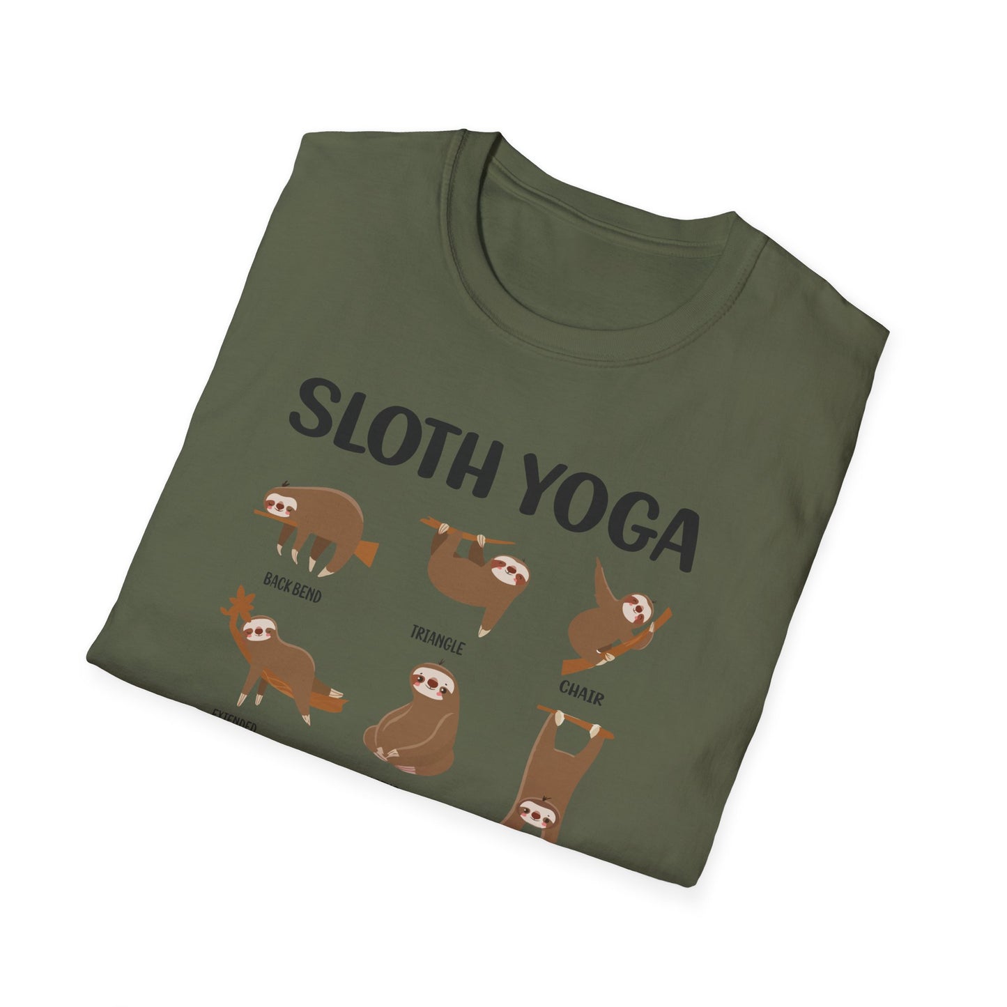 Super Comfortable Sloth Yoga T-Shirt design - V2 - Market Nook
