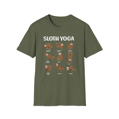 Super Comfortable Sloth Yoga T-Shirt design - Market Nook