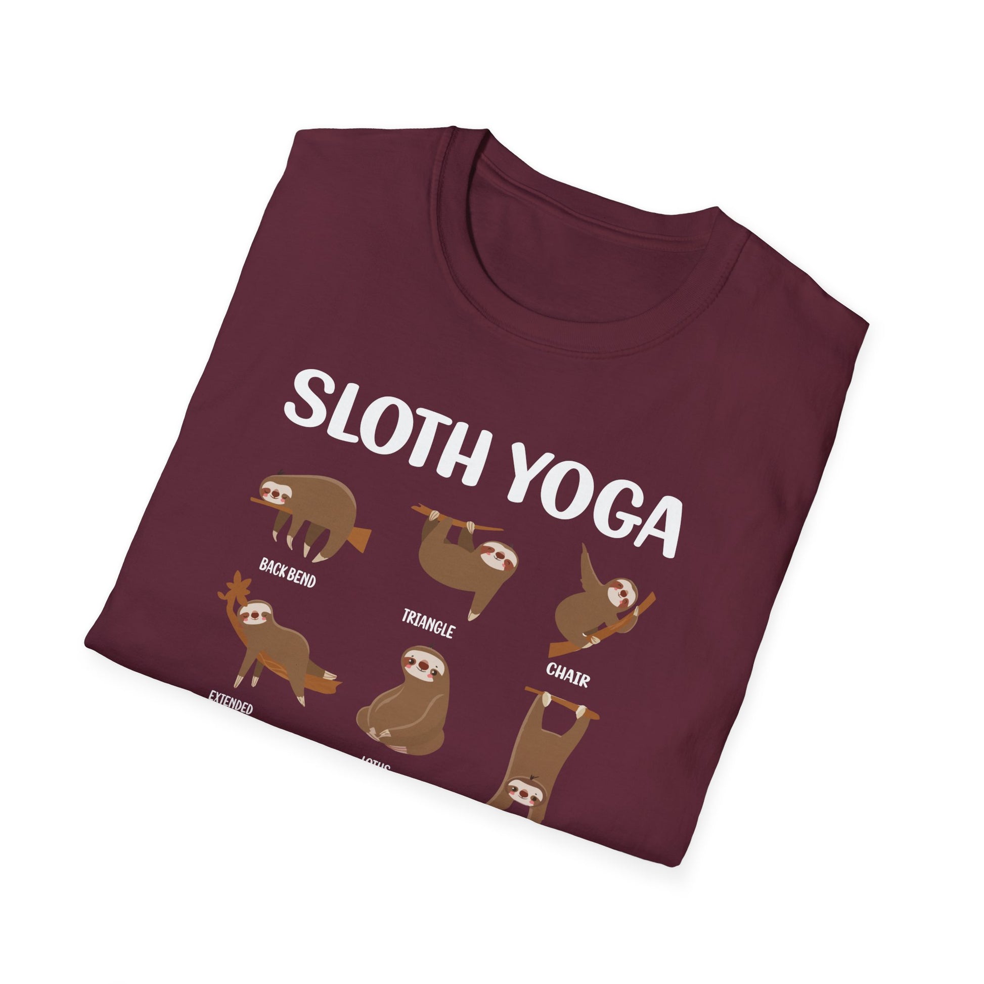 Super Comfortable Sloth Yoga T-Shirt design - Market Nook