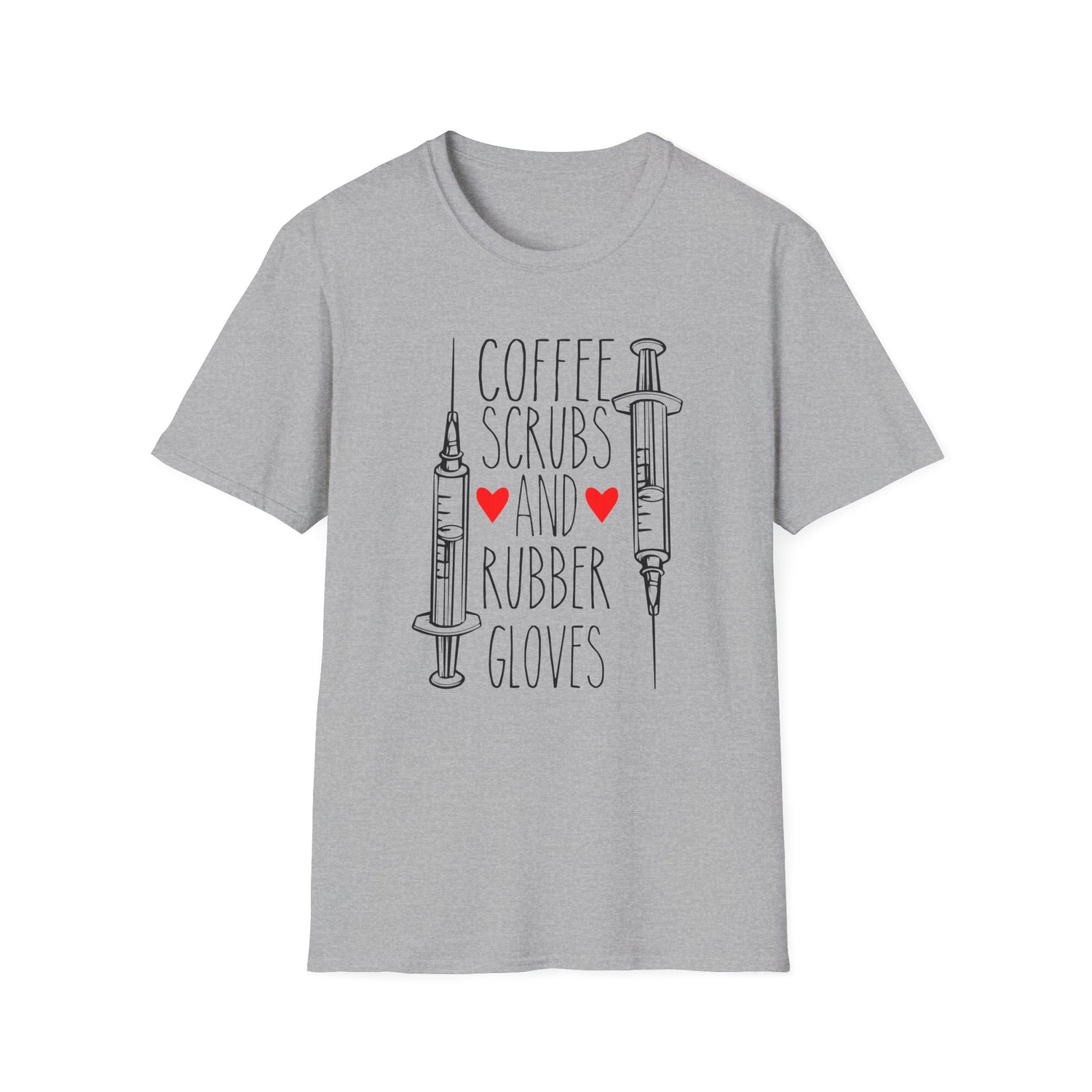 Super Comfortable Coffee Scrubs and Rubber Gloves  T-Shirt design - Market Nook