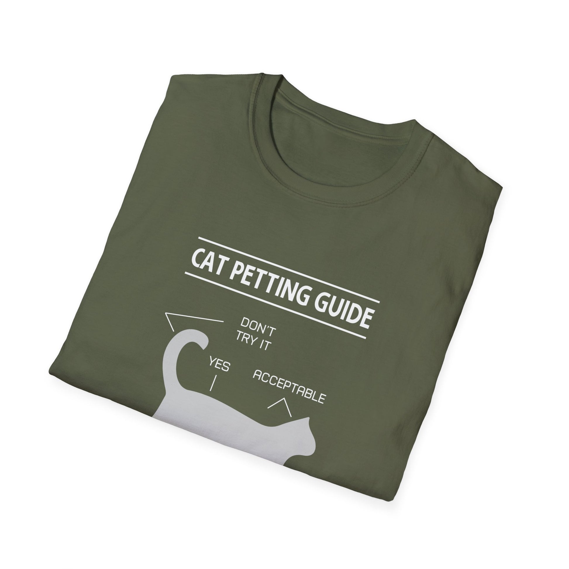 Super Comfortable Cat Petting Guide T-Shirt - Market Nook