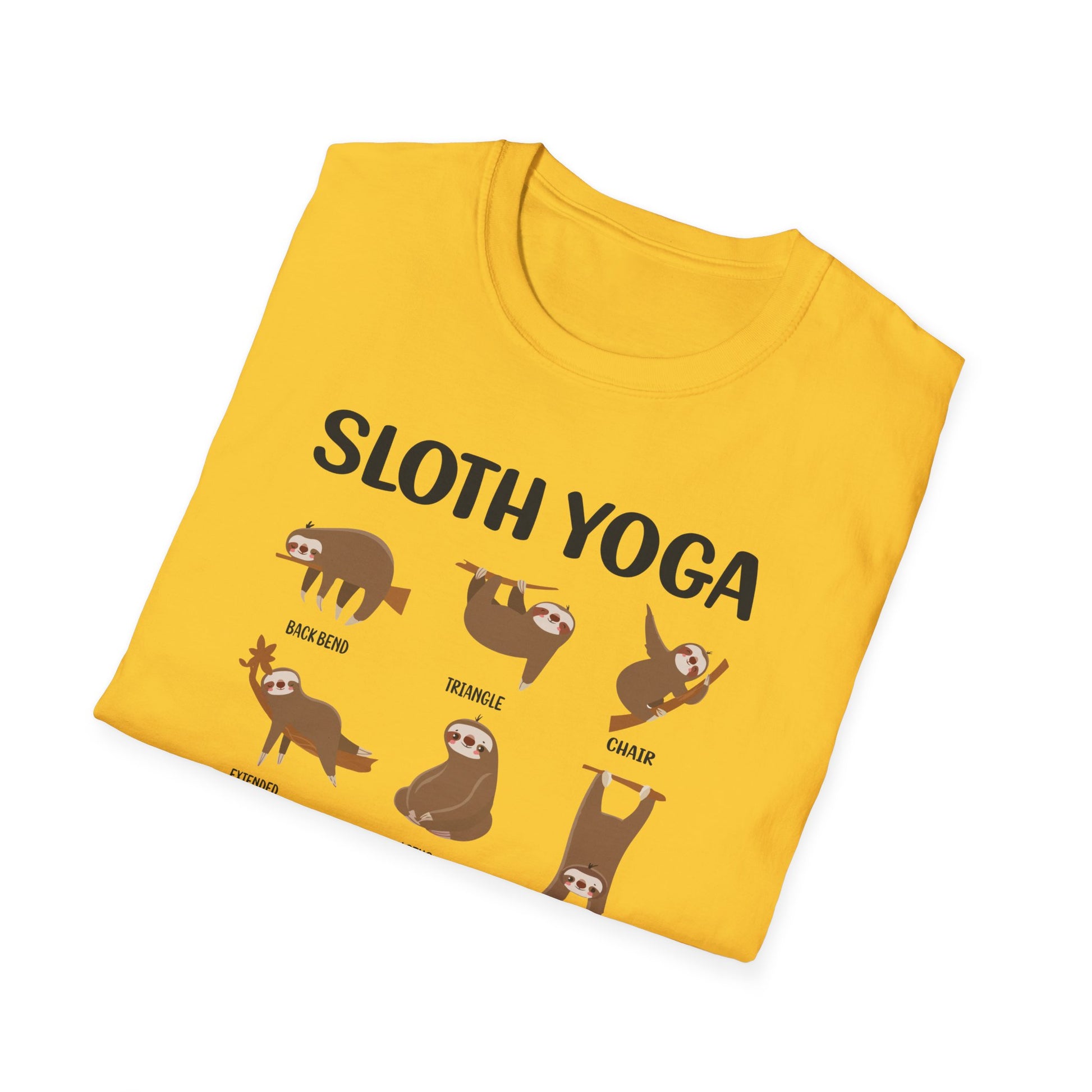 Super Comfortable Sloth Yoga T-Shirt design - V2 - Market Nook
