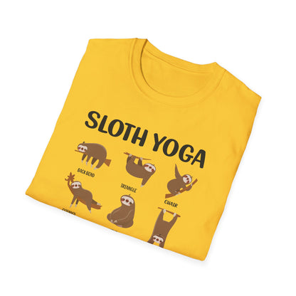 Super Comfortable Sloth Yoga T-Shirt design - V2 - Market Nook